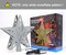 Star Christmas Tree Topper Lighted with Built-in Rotating Magic Ball (Silver)